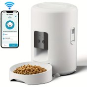 Resim 2L Otomatik WiFi Kedi Besleyici, Programlanabilir Kase ile Evcil Hayvan Yem Dağıtıcısı, Pil ve USB Güçlü, ≤36V Çalışma Voltajı, ABS Malzeme, Kediler ve Küçük Köpekler için Akıllı Wi-Fi Fonksiyonu, Evcil Hayvan Yem Kase | Modern Evcil Hayvan Dağıtıcısı | Dayanıklı Evcil Hayvan Kasesi, Kedi Foo, Pil Olmadan 