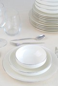 Resim Tabak Evi Sofia Platin Porselen Yemek Takımı 24 Parça 6 Kişilik 