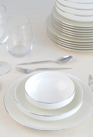 Resim Tabak Evi Sofia Platin Porselen Yemek Takımı 24 Parça 6 Kişilik 