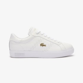 Resim Lacoste Powercourt 2.0 Leather Kadın Beyaz Sneaker 