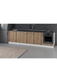 Resim Minar 295 Cm Mutfak Dolabı Beyaz Dore 295-D3-Alt Modül Beyaz 