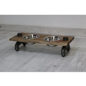 Resim Blbn Design Dekoratif Borudan Kedi Köpek Mama Standı 