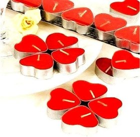 Resim HOBI Kırmızı Kalpli Tealight Mum 50 Adet 