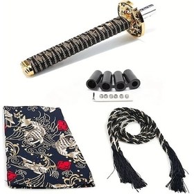 Resim Lumaworld Black Golden 200mm Jdm Katana Vites Topuzu - Toz Geçirmez Vites Koruyucu - Honda Toyota Subaru Mazda 