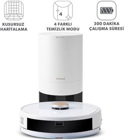 Resim Homend Alex Laser Power 1284H Toz Hazneli Moplu 3 in 1 Akıllı Robot Süpürge 