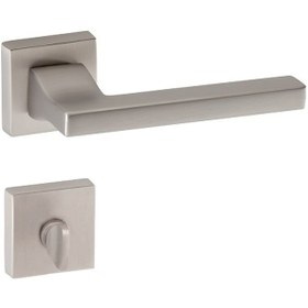 Resim Doğanlar Turkuaz Süper Saten Rozetli Kapı Kolu Takım-wc Kol 