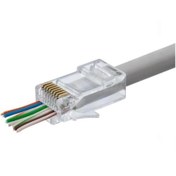 Resim PROHEX Rj45 Plug Cat6 Yeni Nesil Delikli Jack Konnektör 100 Adet 