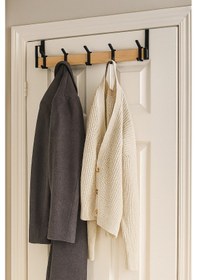 Resim Nwood N-as 01 Masif Ahşap Organik Kapı Arkası Elbise Askısı Ahşap 