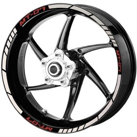 Resim Deeb Yamaha Mt07 Jant Şeridi Beyaz Kırmızı Model X N11.8302 