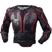 Resim Sones Ghost Racing F060 Motosiklet Zırh Binme Dişli Göğüs Koruyucu Dirsek Pedi Düşme Koruma Elbisesi 2XL Kırmızı - Siyah 