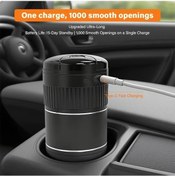 Resim Xuweiwei Siyah Car Ashtray With Infrared Sensor Otomatik Açılır Kapanır Kapak Usb Şarj Portu Sigara Tutucu Tüm Araçlar İçin 
