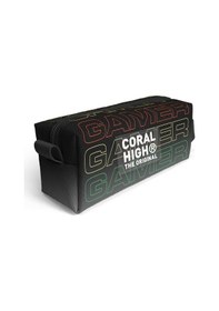 Resim Coral High Siyah Gri Gamer Tek Bölmeli Kalemlik - Erkek Çocuk Kalem Çantası 