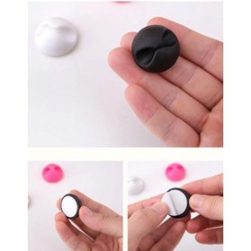 Resim Siyah Beyaz Kablo Sabitleme Klipsi 10lu Düzenleyici Renkli 