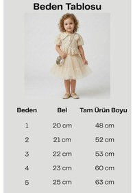 Resim Cantoy Kız Bebek Krem Nakışlı Bebe Yaka Payetli Dantelli Takım 