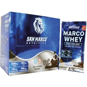 Resim San Marco Nutrition Marco Whey Çikolatalı 30 gr*16 Adet Saşe 
