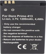 Resim Doro Primo 413 Pil Rcb413 3.7 V 1200 Mah İçin Uygun Pil 