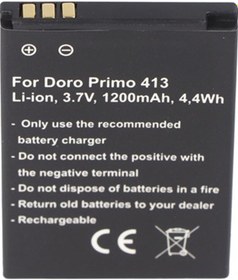 Resim Doro Primo 413 Pil Rcb413 3.7 V 1200 Mah İçin Uygun Pil 