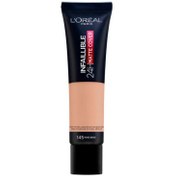 Resim Loreal Paris Infaillible 24H Matte Yüksek Kapatıcı Fondöten No:145 Rose Beige 30ml 