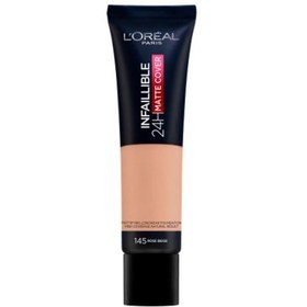 Resim Loreal Paris Infaillible 24H Matte Yüksek Kapatıcı Fondöten No:145 Rose Beige 30ml 