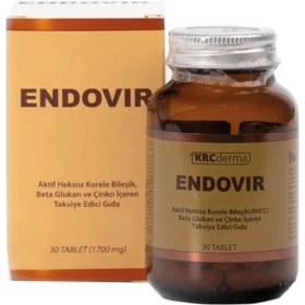 Resim Krc Derma Endovir Beta Glukan Ve Çinko İçeren Takviye Edici Gıda 30 Tablet 