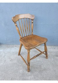 Resim Vintage Masif Ahşap Sandalye 1 Adet Ac08 Çok Renkli 