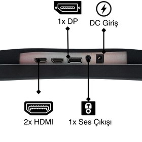 Resim IZOLY Oblivion 24" Fhd 180hz Curved R1500 Hdmı Dp Speaker Monitor 