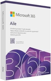 Resim Microsoft Office 365 Aile EP2-36884 Türkçe Kutulu Ofis Yazılımı (6 Kullanıcı) 