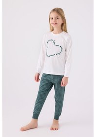 Resim Arnetta 3050 Garson Kız Çocuk Love Uzun Kol Pijama Takım 001 