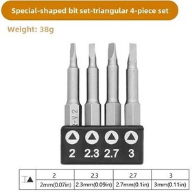 Resim Reedark Ev Aletleri Tamiri İçin Triangular Uçlu Tornavida Seti - 6.35mm Hexagonal Uç, Elektrikli Matkap Aksesuarı 4 Parça 