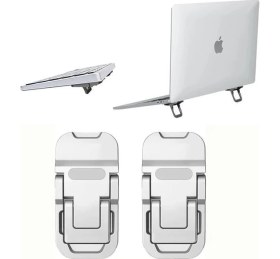 Resim Nirnisa 1 Çift Mini Laptop Standı 2 Kademe Yükseklik Ayarlı Tablet Macbook Telefon Tutucu Yükseltici Ayak 