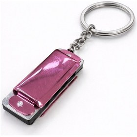 Resim Unisex Pembe Metal Mini Mızıka Anahtarlık Dayanıklı Şık Tasarım 