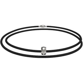 Resim Mufunye Otomatik Cam Kırıcı Bileklik - Tungsten Çelik Uçlu, Esnek İple, Siyah + Gümüş Rengi, 38 Cm Uzunlukta, Çift Kilitli Tasarım 