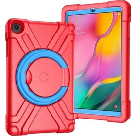 Resim Galaxy Uyumlu Tab A 10.1 Eva + Pc 360 Derece Dönen Braketli Düz Koruyucu Kabuk 