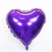 Resim Kalp Balon Folyo Mor 45 cm 18 inç 