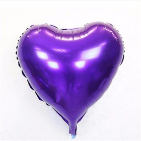 Resim Kalp Balon Folyo Mor 45 cm 18 inç 