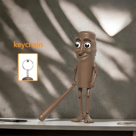 Resim Tung Tung Tung Sahur Peluş, Erkek için Ahşap Çubuk, Amerikan Yöneticisi, Komik Eylem Süsü, Masaüstü Dekorasyon, Düşünce Süsü, Koleksiyon Model Süsü, Doğum Günü Hediyesi (Montaj Gereklidir) 