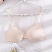 Resim Elegant Beige Push-Up Bra, Alt Çelik ve Kalın Kupeler ile - Dolgusuz, Orta Destek, Düz Renk, Günlük Giyim için Mükemmel, Günlük Giyim için Rahat Fit | Zarif Bra Tasarımı | Rahat Fit 