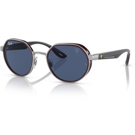 Resim Ray-Ban Rb 3703m F07780 51 Scuderia Ferrari Unisex Geometrik Gri Metal Güneş Gözlüğü 