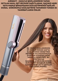 Resim Shibowavy AIRWAVY Süper Set Hava Üflemeli Saç Düzleştirici ve 7 Başlıklı Saç Şekillendirme Seti 