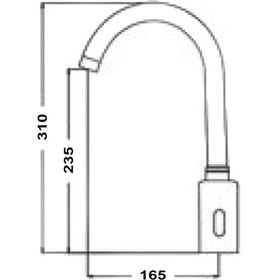 Resim Gms Ft004 Tek Girişli Fotoselli Sensörlü Lavabo Eviye Bataryası 