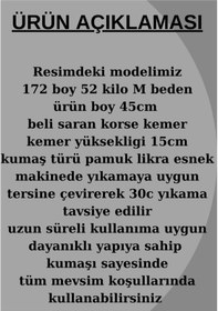 Resim Mrmpro Ekru Mini Etek Esnek Kumaş Spor Kesim Korse Kemer Ekru 
