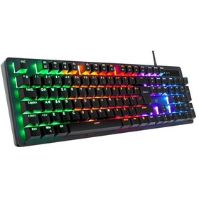 Resim Acer Emachines EAK104 Siyah USB Rgb Backlight Red Swıtch Mekanik Q 104 Tuşlu Gaming Klavye 