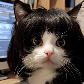 Resim 1 Komik Kedi ve Köpek Kostüm Peruk, Ayarlanabilir Evcil Hayvan Rol Oyunu Baş Aksesuarı - Şaka Hediyeleri ve Tatil Stilleri İçin Mükemmel, Halloween Yavru Kedi Mizahları İçin İdeal 
