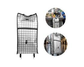 Resim Aesco Günlük Alışverişler Için Konforlu Tekerlekli Pazar Arabası 