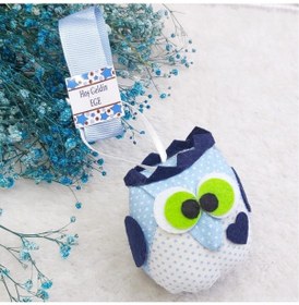Resim Peluş Baykuş Erkek Bebek Doğum Hediyelik(30 Adet) 