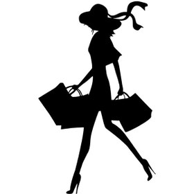 Resim Byr002 Alışveriş Yapan Kadın Sticker Oto Motor Laptop Duvar Folyo Sticker 25x40 Cm Efsngrck 