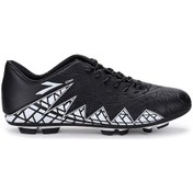 Resim Lig Soma Siyah Bağlı Çim Saha Futbol Erkek Krampon Büyük Numara Siyah 