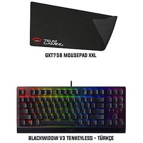 Resim Razer BlackWidow V3 Tenkeyless - Türkçe + Trust GXT758 Mousepad XXL Bundle 