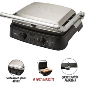 Resim TEFAL 5 Kademeli Premium Izgara Ve Tost Makinesi, Zaman Ayarlayıcılı, Çıkarılabilir Döküm Plaka 