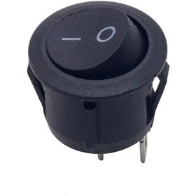 Resim Robizstore-Yuvarlak 2 Pin Anahtar Rocker Switch Mini Buton Kcd1 Siyah Açma 